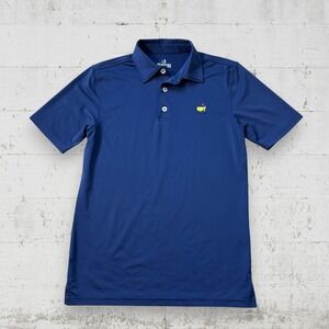 Masters Kids Golf shirt M 8-10 Boys Blue Short Sleeve Polo Performance tech
